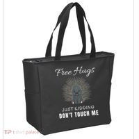 Free Hugs Just Ding Don't Touch Me, Porcupine, Introvert Tote Bag thumb 2