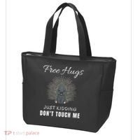 Free Hugs Just Ding Don't Touch Me, Porcupine, Introvert Tote Bag thumb 3