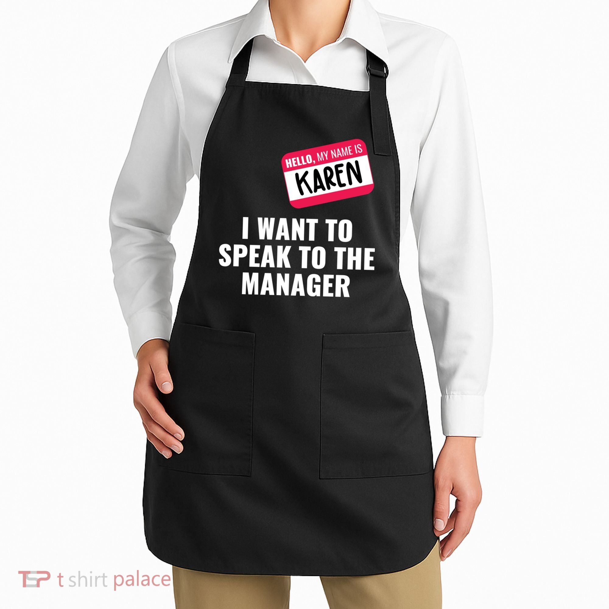 Funny Halloween Karen Costume Apron