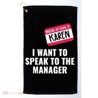 Funny Halloween Karen Costume Golf Towel thumb 0