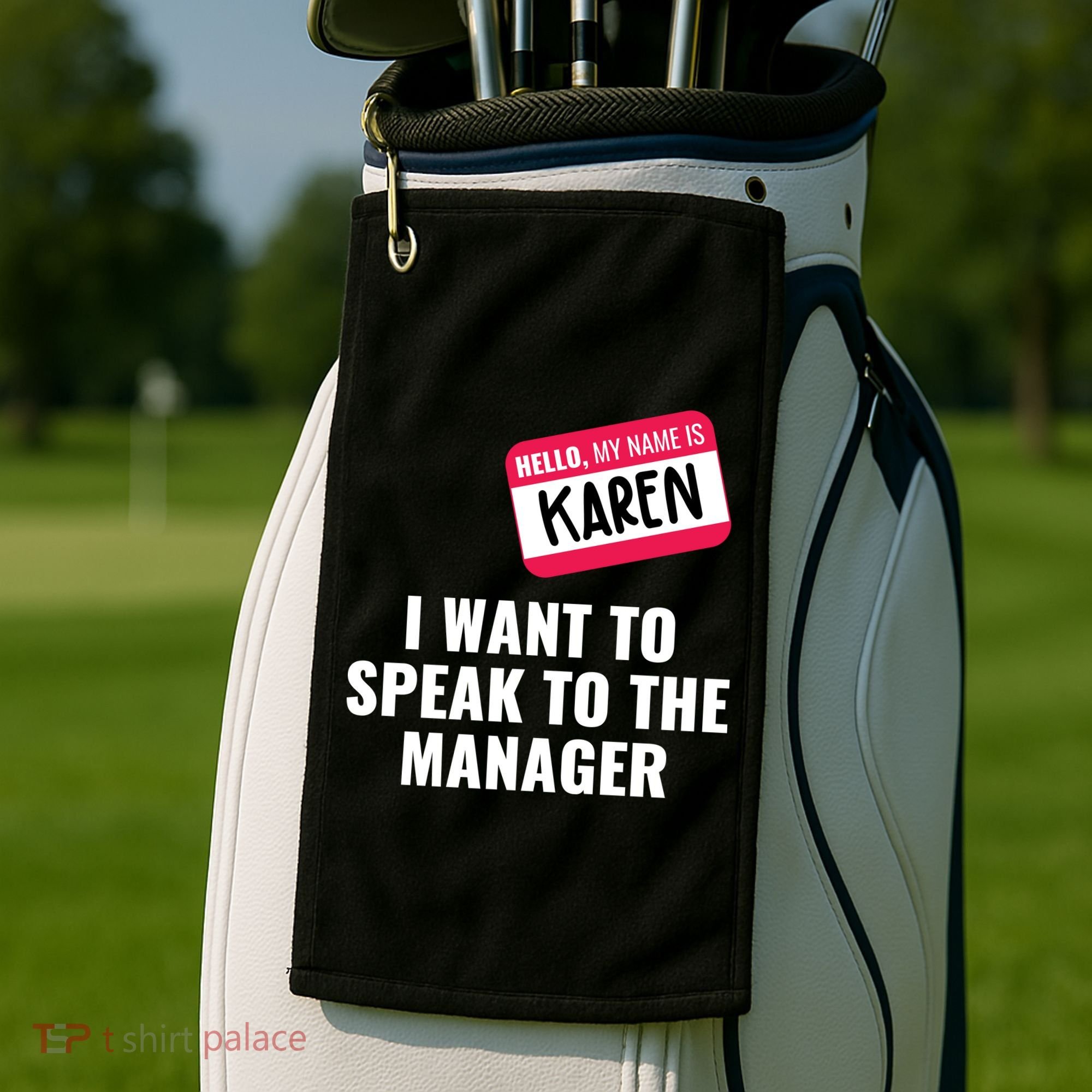 Funny Halloween Karen Costume Golf Towel
