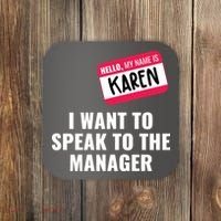Funny Halloween Karen Costume Coaster thumb 0