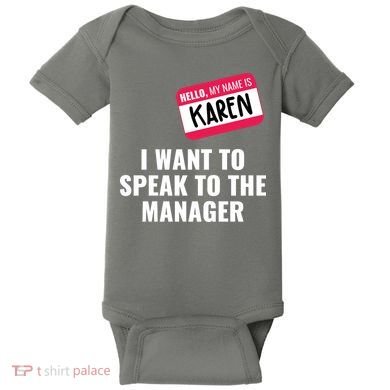 Funny Halloween Karen Costume Baby Bodysuit