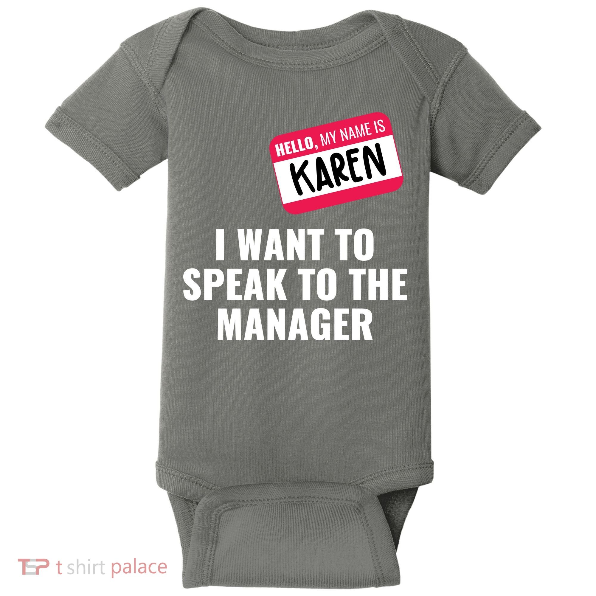 Funny Halloween Karen Costume Baby Bodysuit