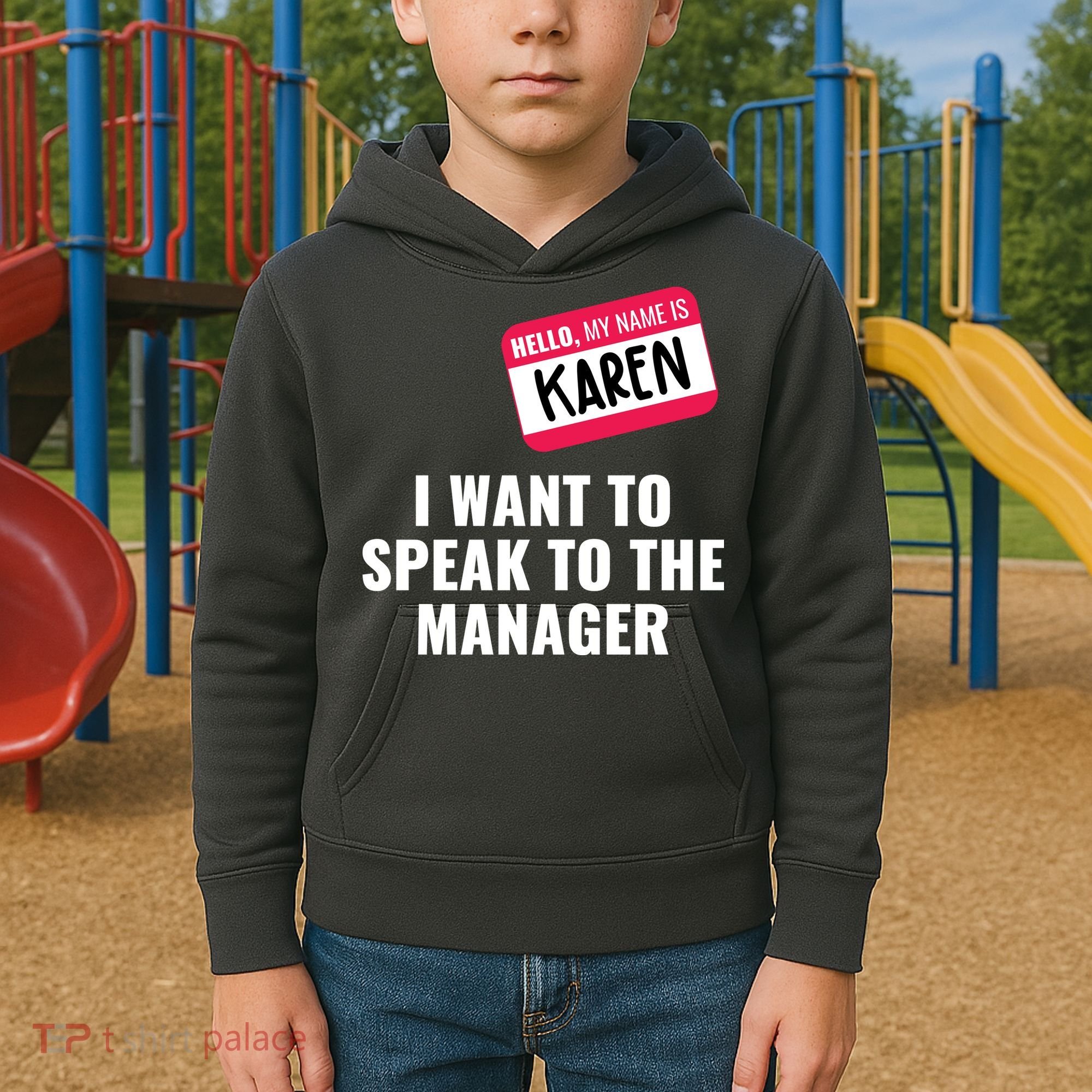 Funny Halloween Karen Costume Kids Hoodie