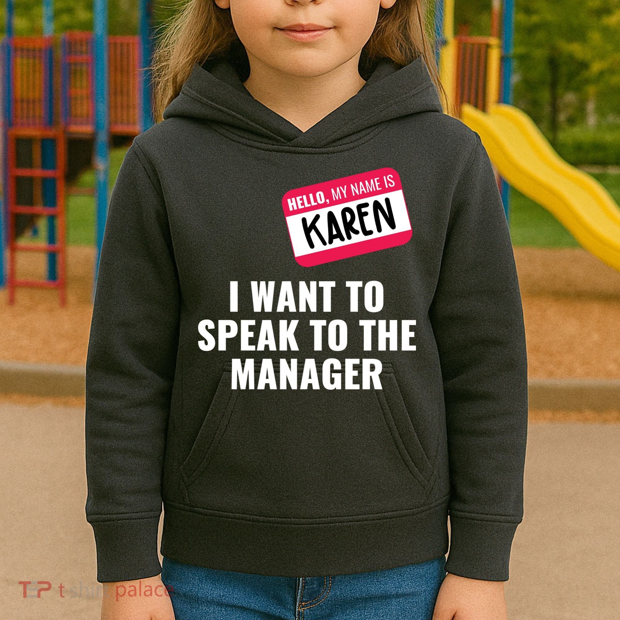 Funny Halloween Karen Costume Kids Hoodie