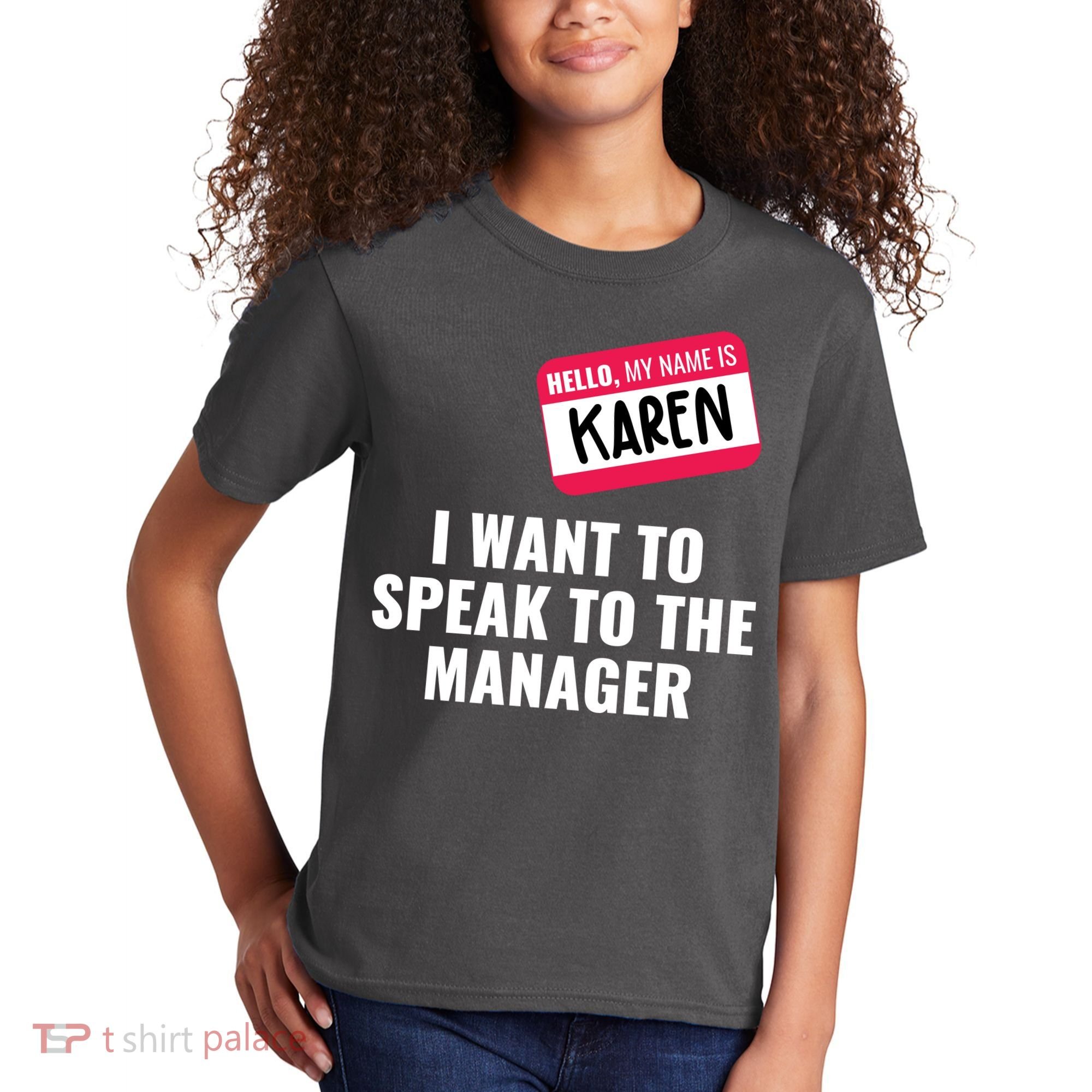 Funny Halloween Karen Costume Kids T-Shirt