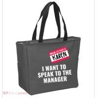 Funny Halloween Karen Costume Tote Bag thumb 2