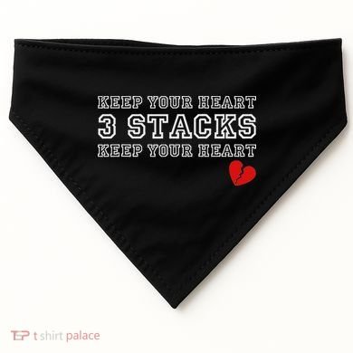 Funny Heartbreak Keep Your Heart Three Stacks USA-Made Doggie Bandana