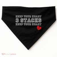 Funny Heartbreak Keep Your Heart Three Stacks USA-Made Doggie Bandana thumb 0
