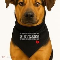 Funny Heartbreak Keep Your Heart Three Stacks USA-Made Doggie Bandana thumb 1