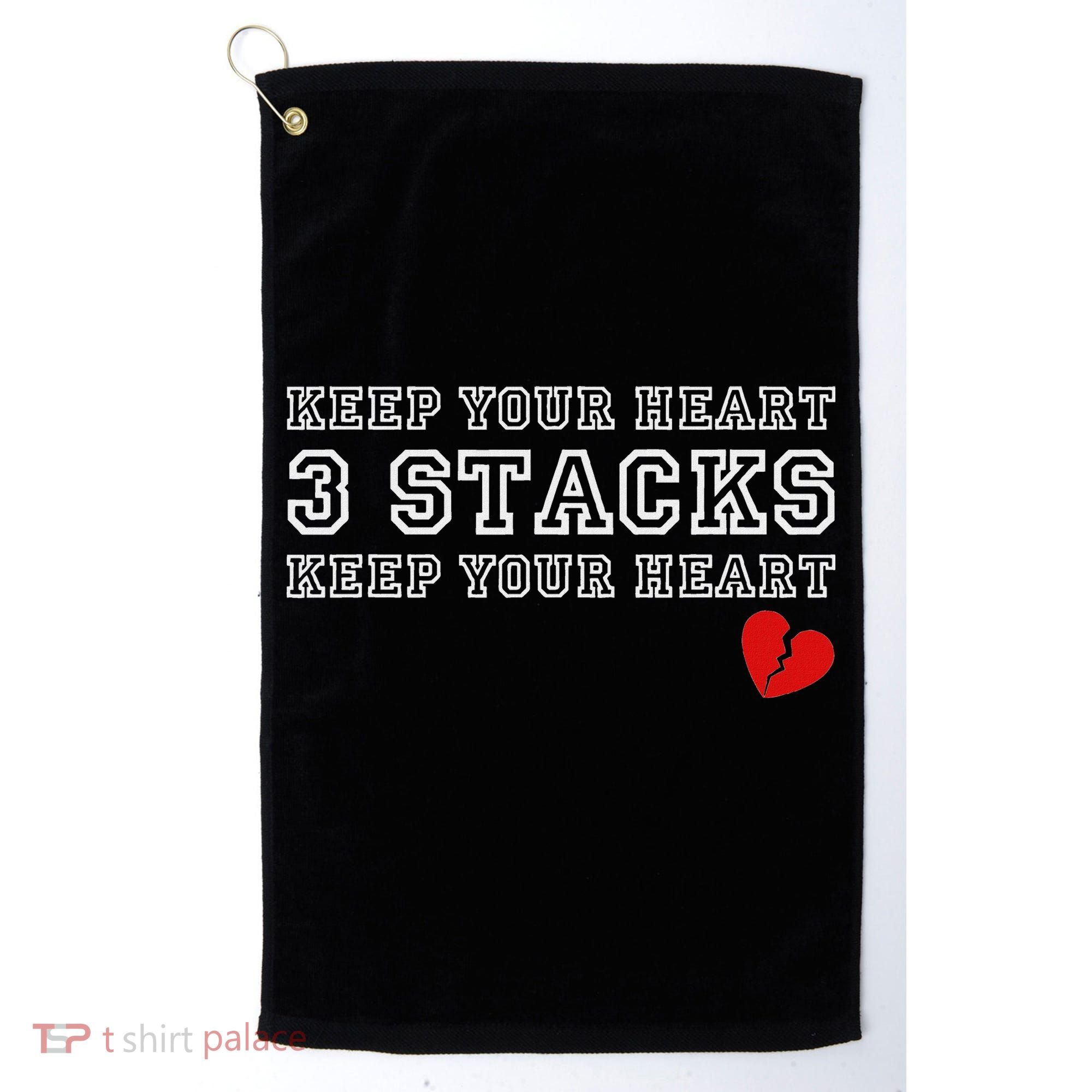 Funny Heartbreak Keep Your Heart Three Stacks Golf Towel