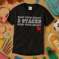 Funny Heartbreak Keep Your Heart Three Stacks Kids T-Shirt thumb 3