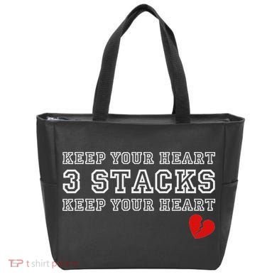 Funny Heartbreak Keep Your Heart Three Stacks Tote Bag