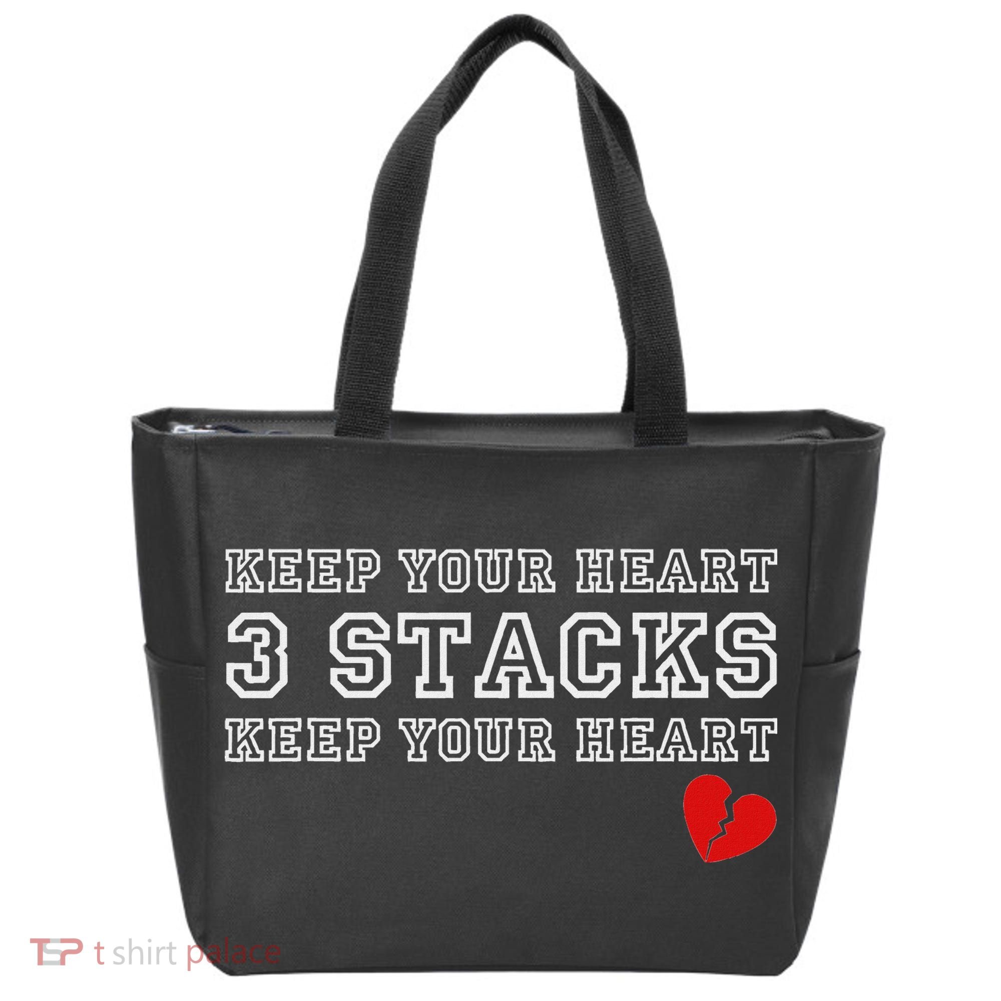 Funny Heartbreak Keep Your Heart Three Stacks Tote Bag