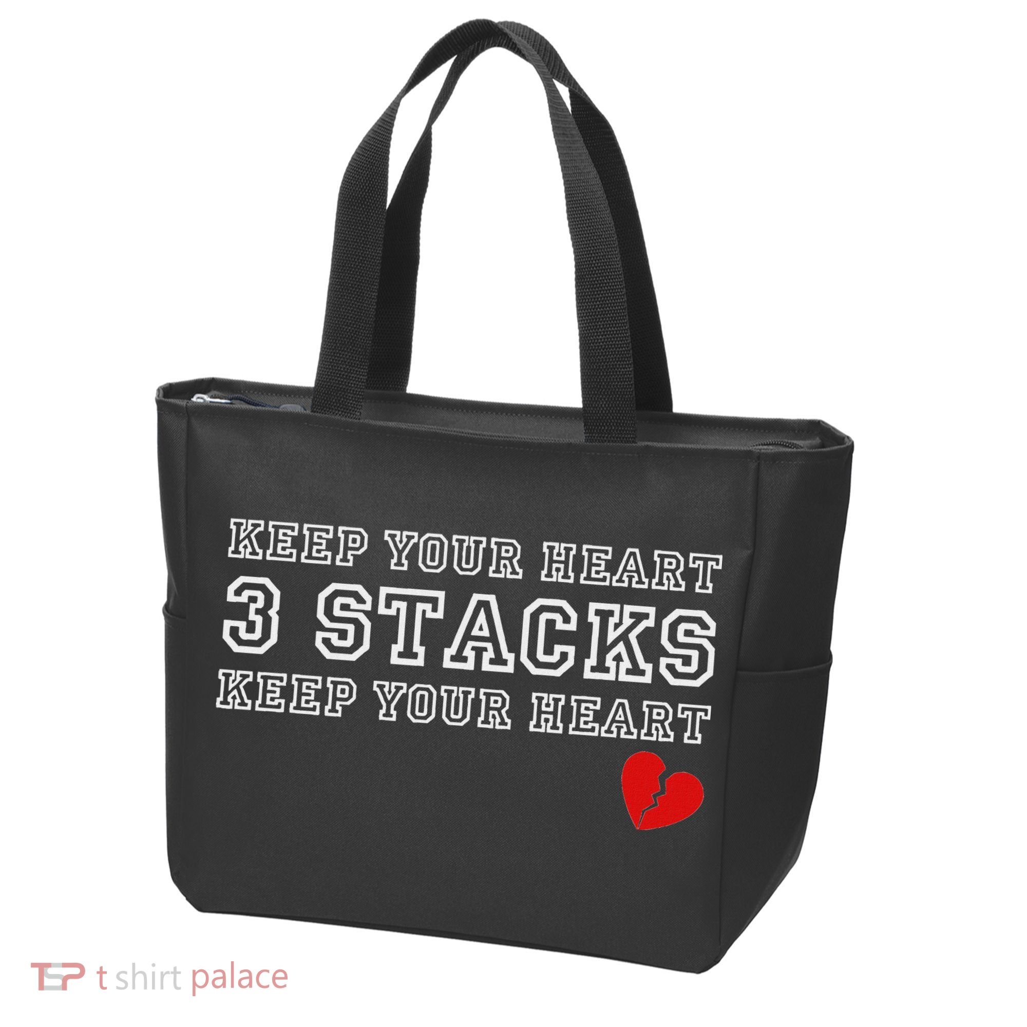 Funny Heartbreak Keep Your Heart Three Stacks Tote Bag