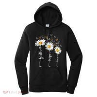 Faith & Hope & Love Butterfly Daisy Chirstian God Religious Women's Hoodie thumb 0
