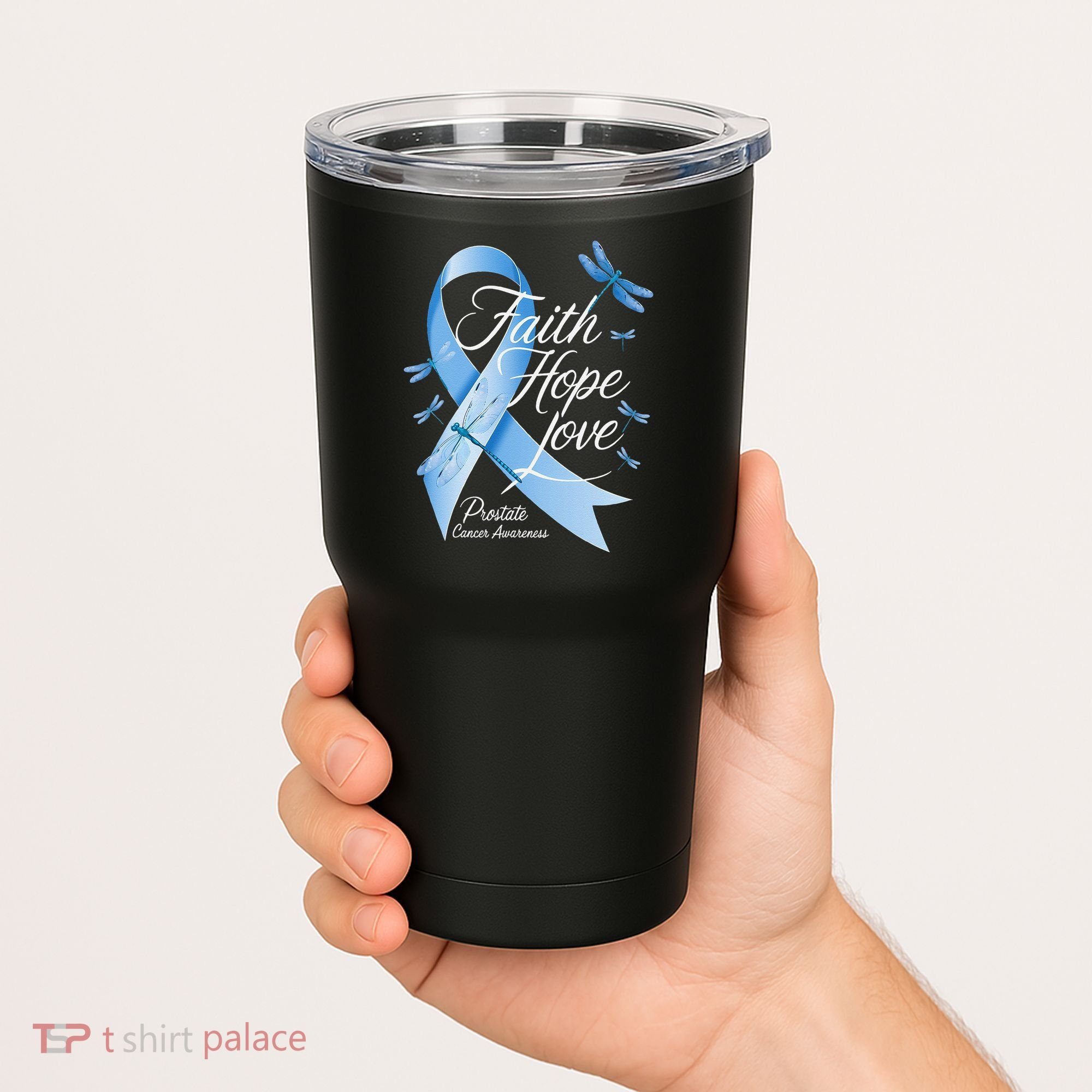 Faith Hope Love Prostate Cancer Awareness Tumbler