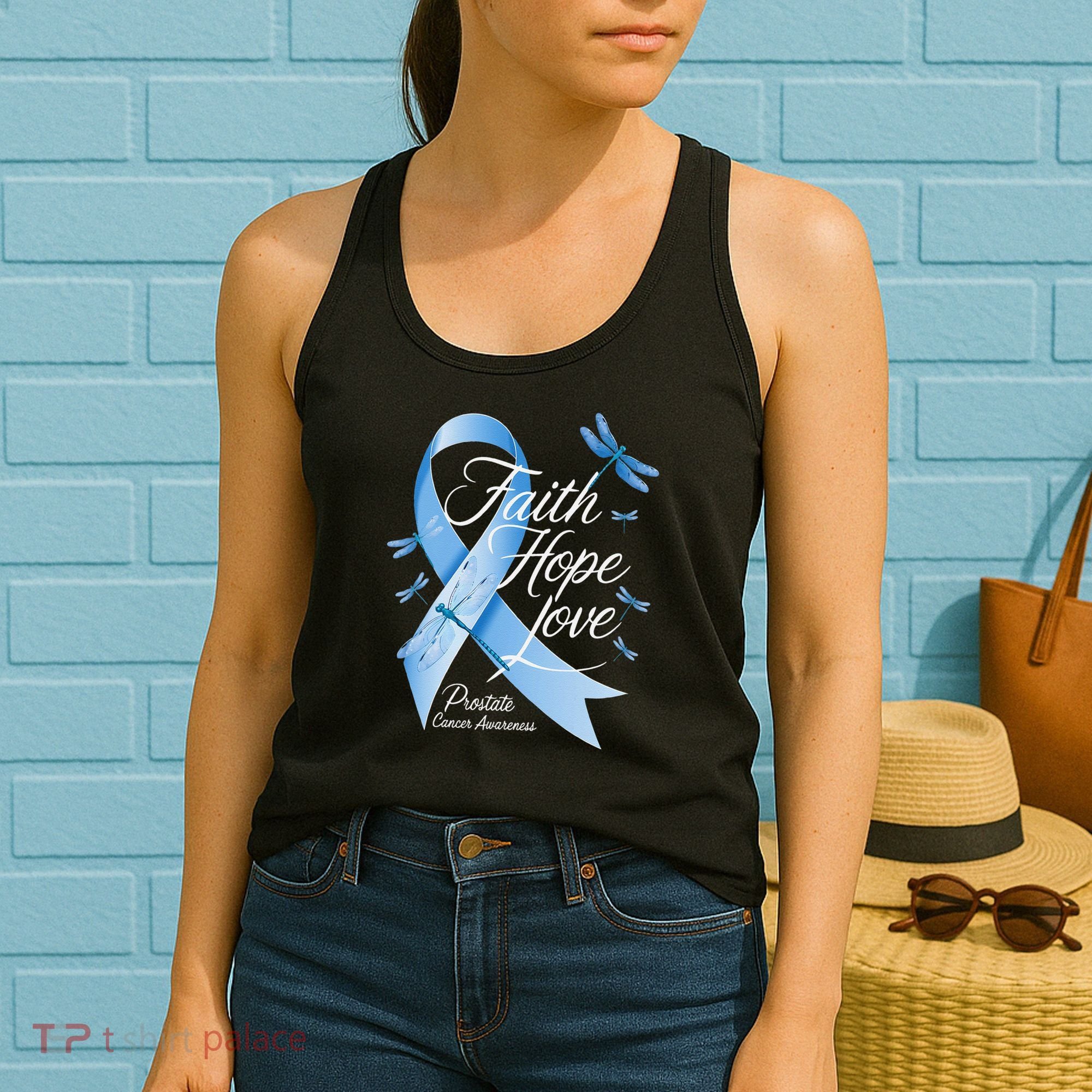 Faith Hope Love Prostate Cancer Awareness Women's Tank Top