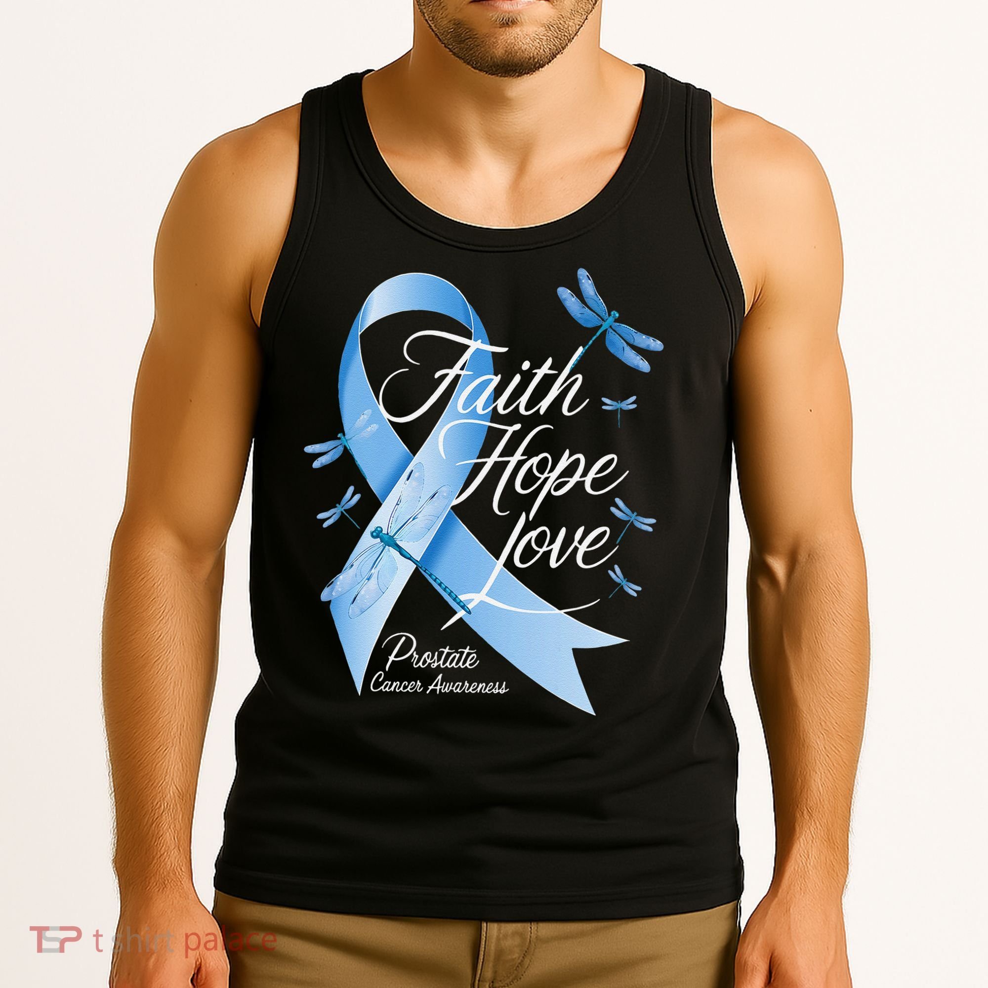 Faith Hope Love Prostate Cancer Awareness Tank Top