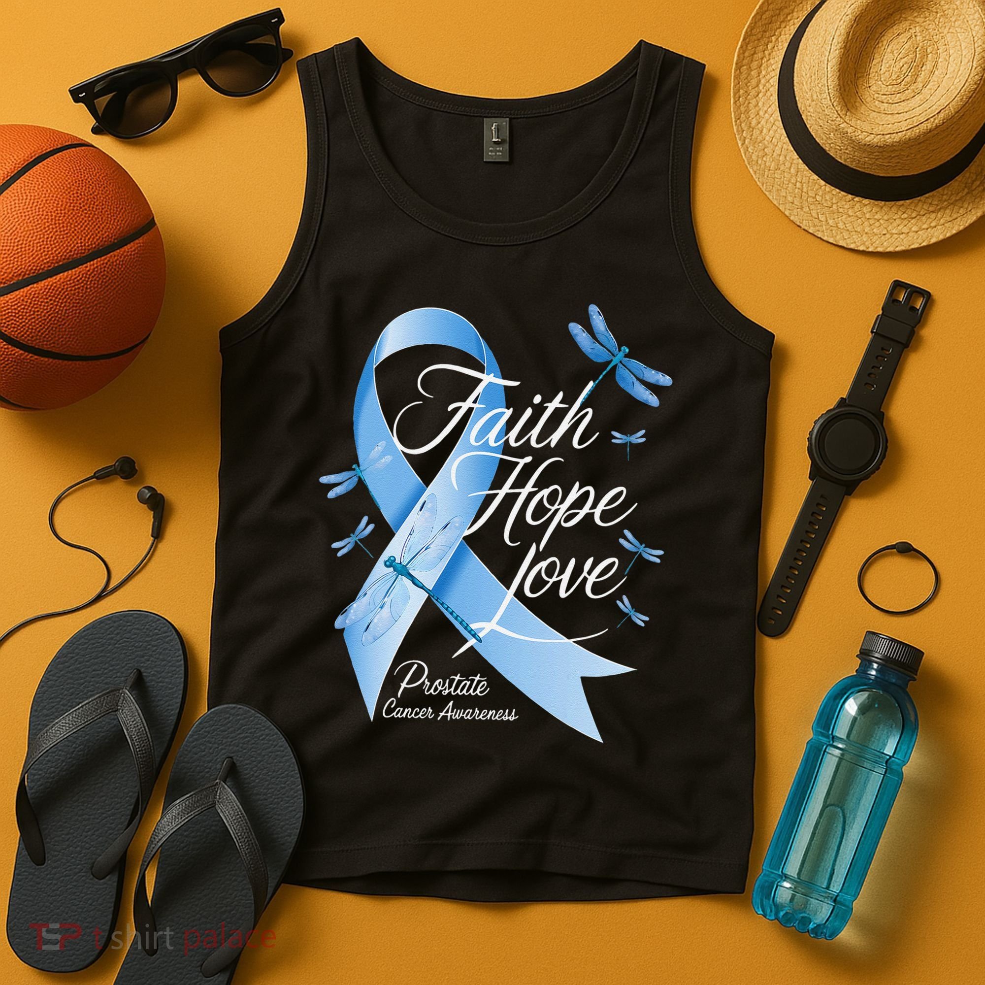 Faith Hope Love Prostate Cancer Awareness Tank Top