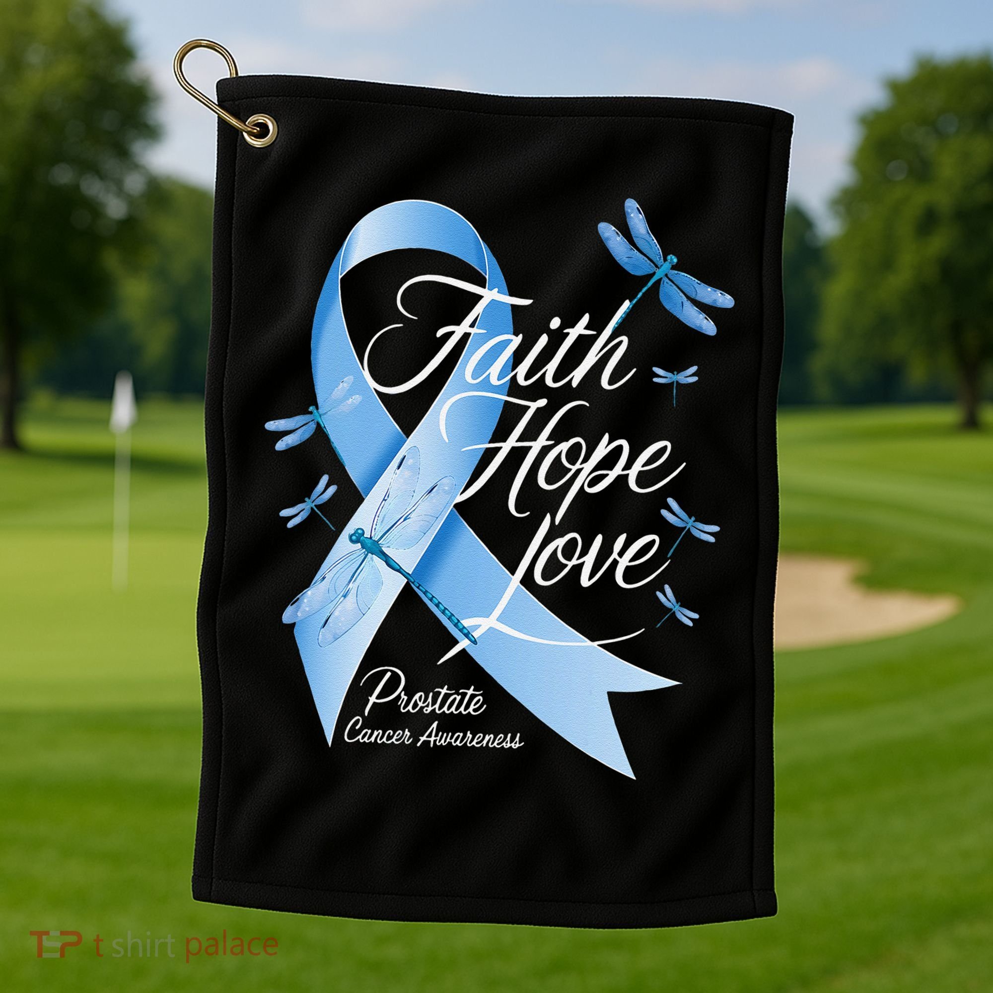 Faith Hope Love Prostate Cancer Awareness Golf Towel