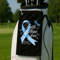 Faith Hope Love Prostate Cancer Awareness Golf Towel thumb 2