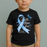 Faith Hope Love Prostate Cancer Awareness Toddler T-Shirt thumb 2