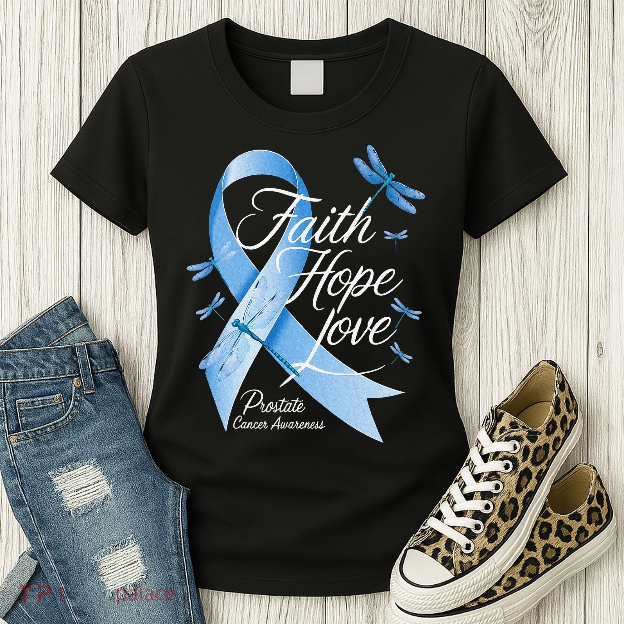 Faith Hope Love Prostate Cancer Awareness Women's T-Shirt