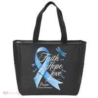 Faith Hope Love Prostate Cancer Awareness Tote Bag thumb 0