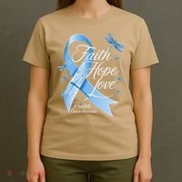 Faith Hope Love Prostate Cancer Awareness T-Shirt thumb 4