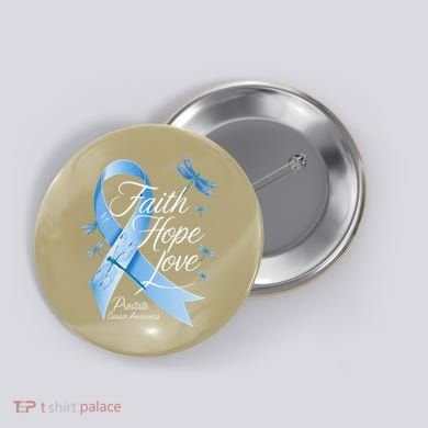 Faith Hope Love Prostate Cancer Awareness Button