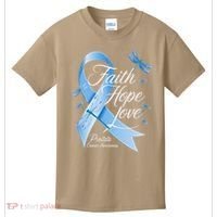 Faith Hope Love Prostate Cancer Awareness Kids T-Shirt thumb 0