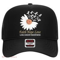 Faith Hope Love Lung Cancer Awareness Funny Gift Hat thumb 0