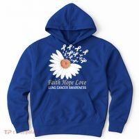 Faith Hope Love Lung Cancer Awareness Funny Gift Hoodie thumb 0