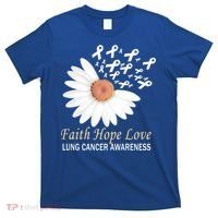 Faith Hope Love Lung Cancer Awareness Funny Gift T-Shirt thumb 0