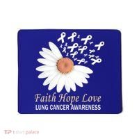 Faith Hope Love Lung Cancer Awareness Funny Gift Mousepad thumb 0