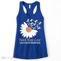 Faith Hope Love Lung Cancer Awareness Funny Gift Women's Tank Top thumb 0