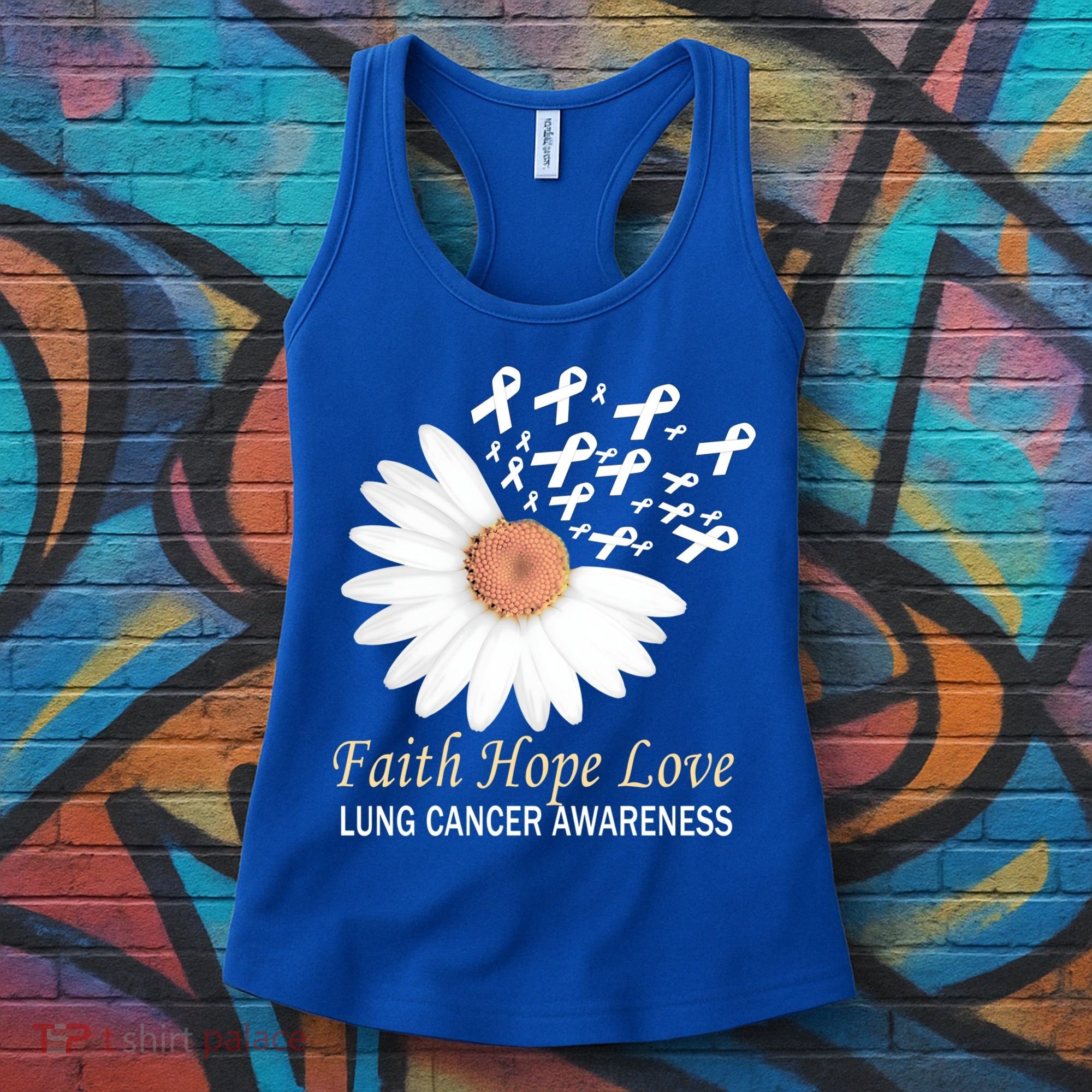 Faith Hope Love Lung Cancer Awareness Funny Gift Women's Tank Top