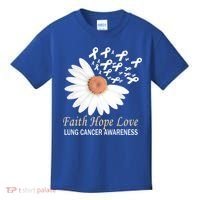 Faith Hope Love Lung Cancer Awareness Funny Gift Kids T-Shirt thumb 0