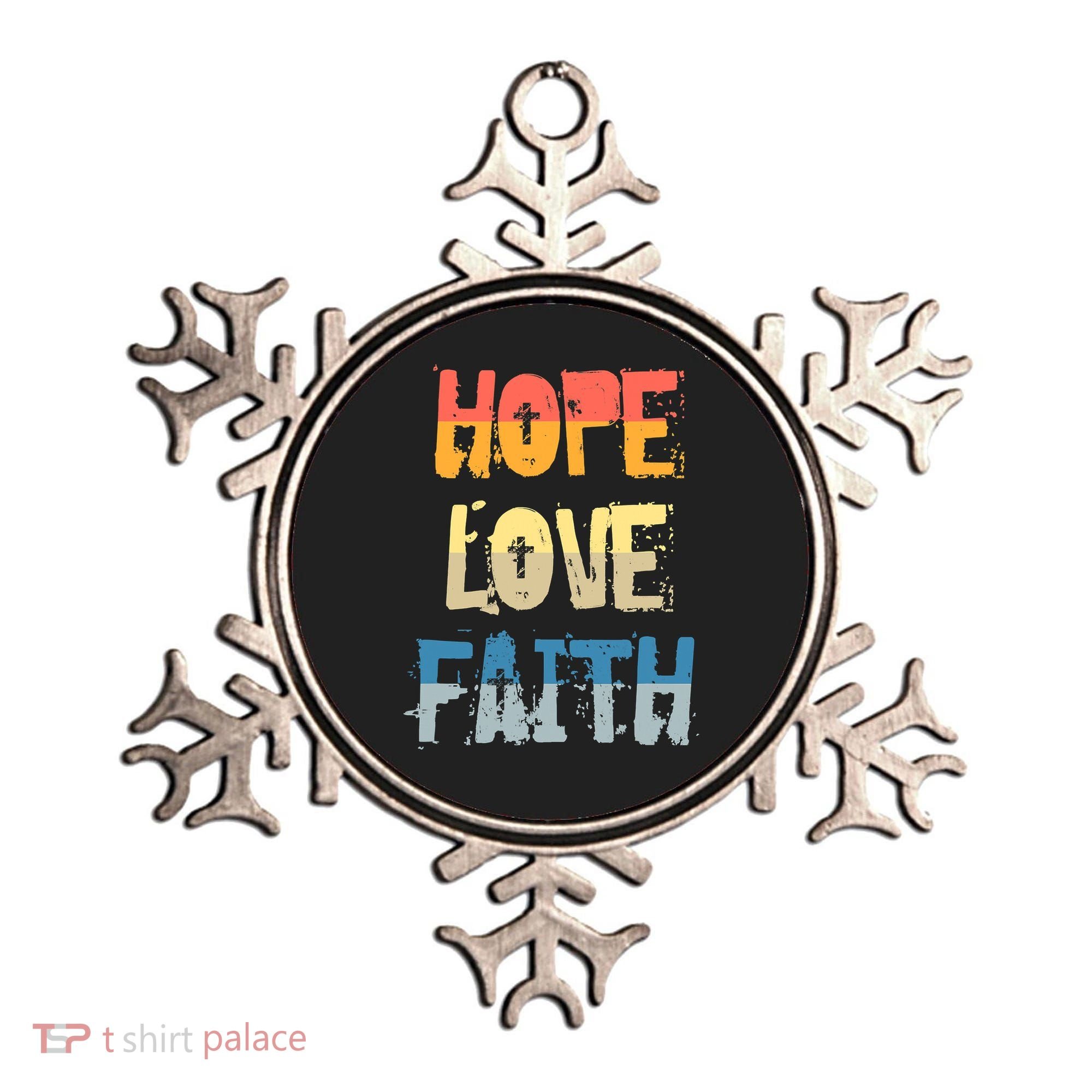 Faith Hope Love Christian Faith Saying Jesus Christ Ornament