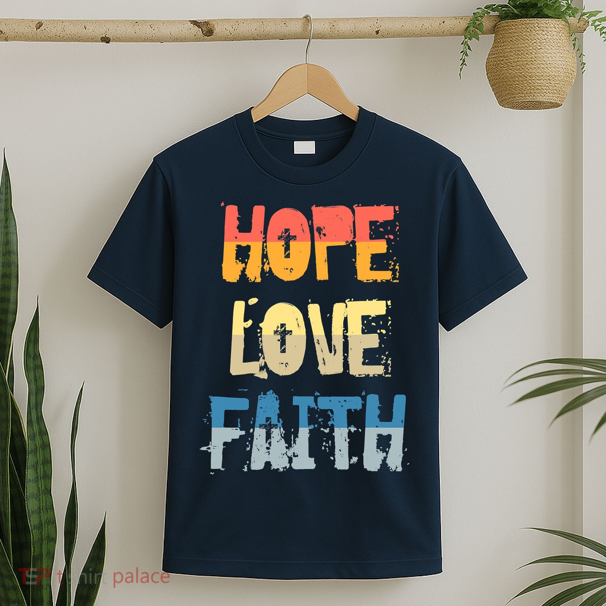 Faith Hope Love Christian Faith Saying Jesus Christ T-Shirt
