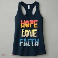 Faith Hope Love Christian Faith Saying Jesus Christ Women's Tank Top thumb 3