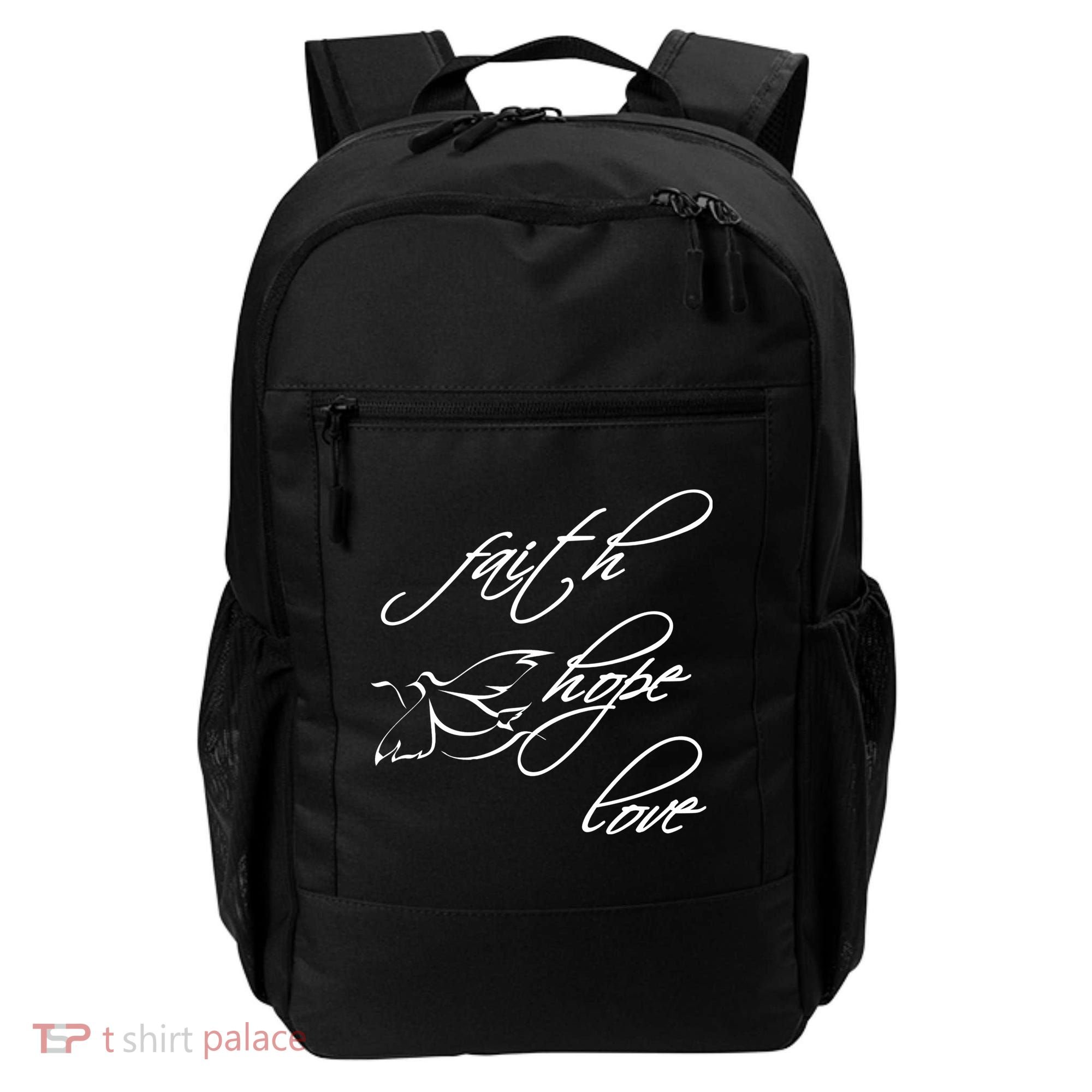 Faith Hope Love Spiritual Tee Backpack
