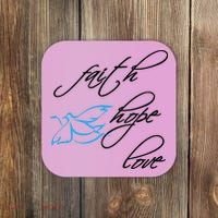 Faith Hope Love Spiritual Tee Coaster thumb 0