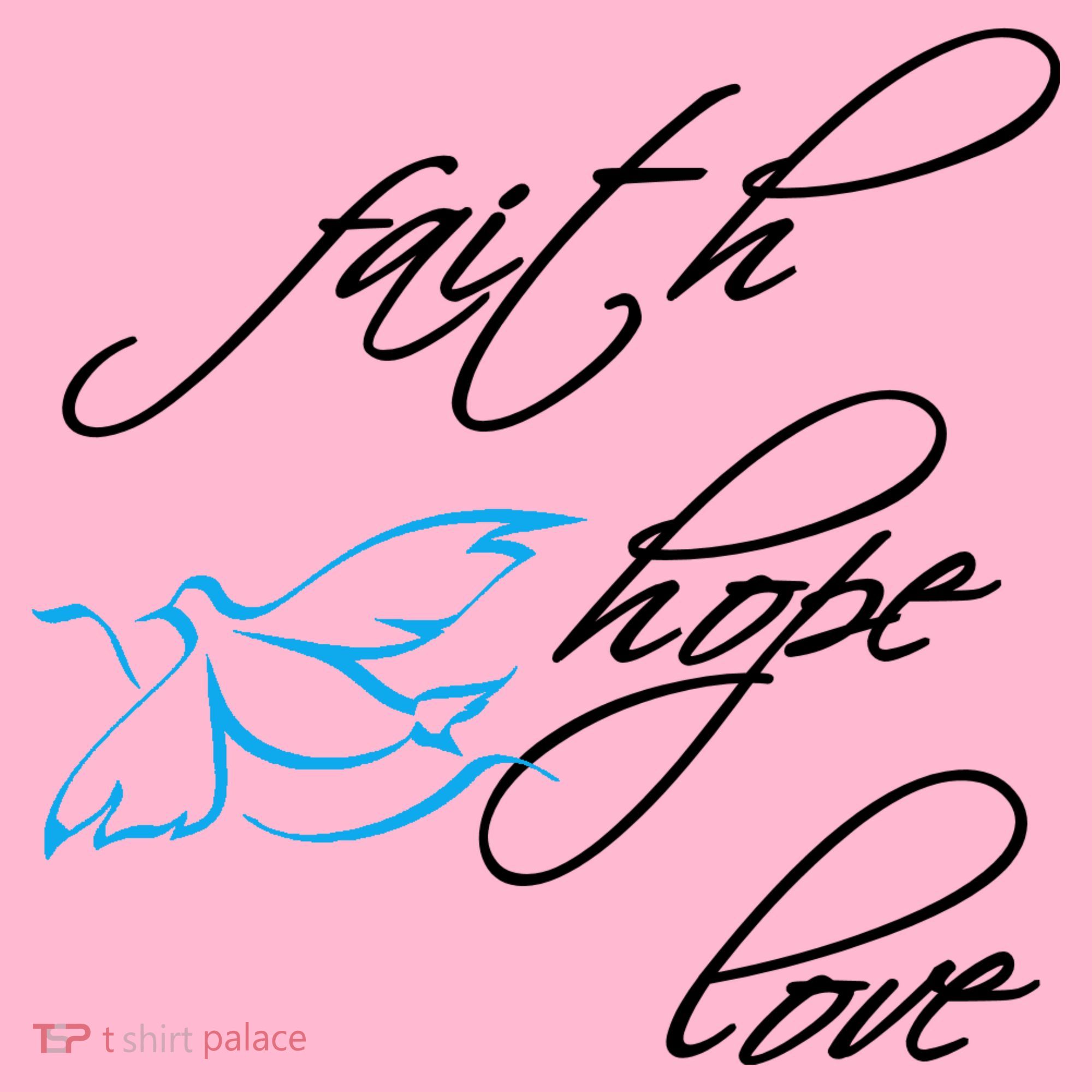 Faith Hope Love Spiritual Tee Coaster