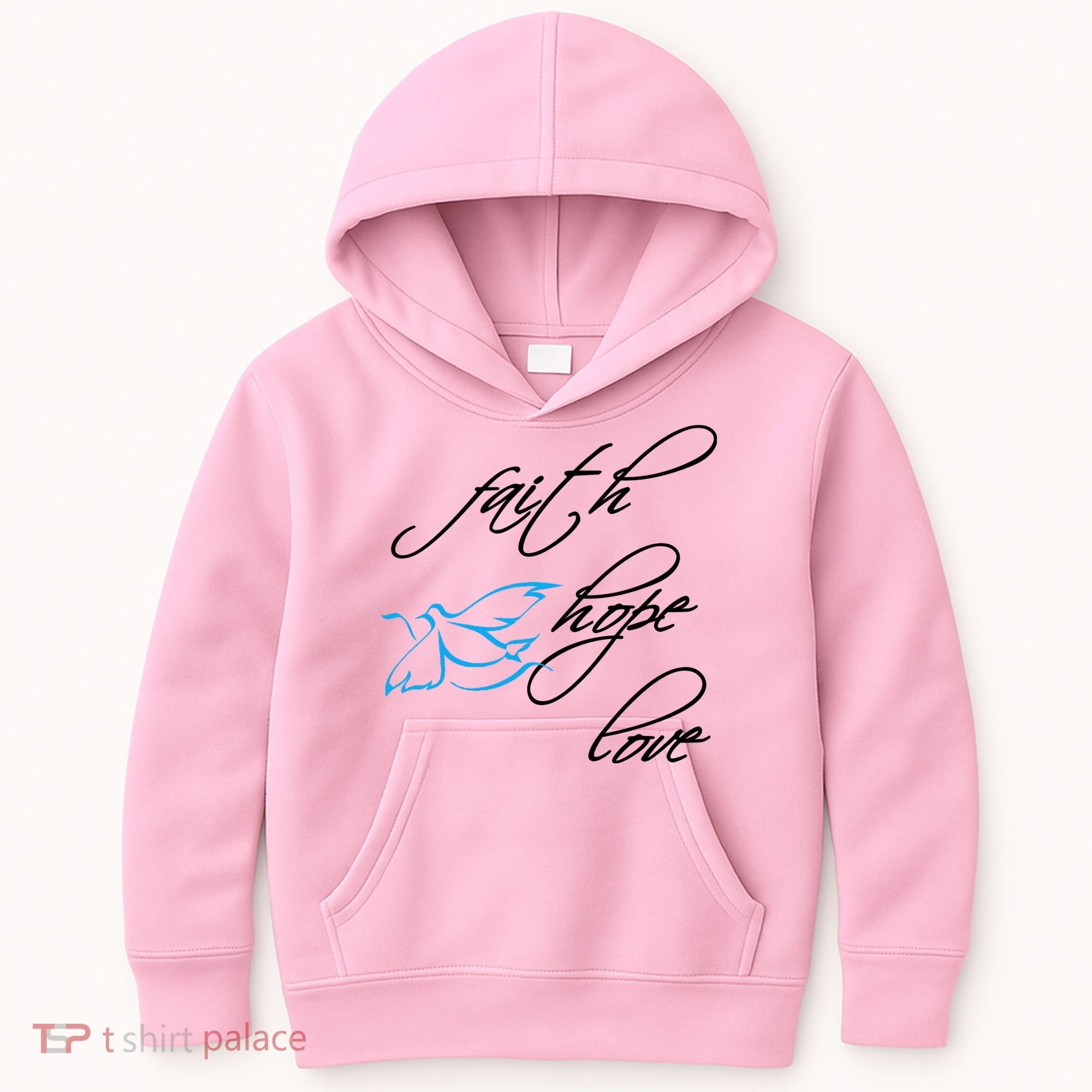 Faith Hope Love Spiritual Tee Kids Hoodie