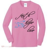 Faith Hope Love Spiritual Tee Kids Long Sleeve Shirt thumb 0