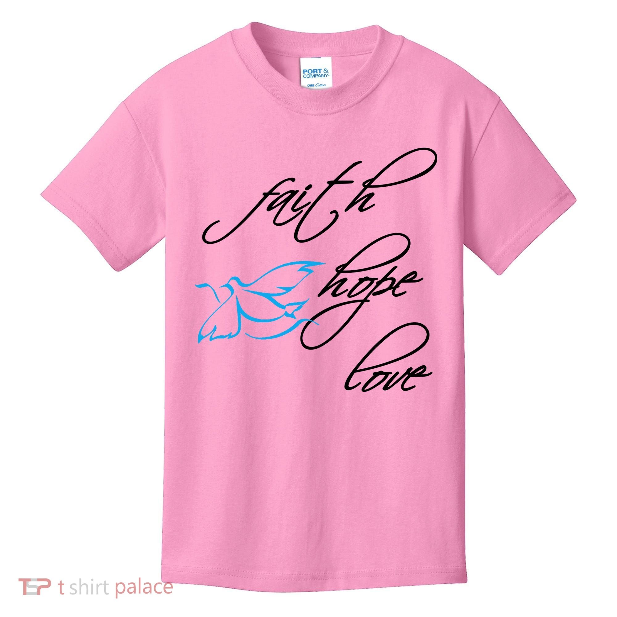 Faith Hope Love Spiritual Tee Kids T-Shirt