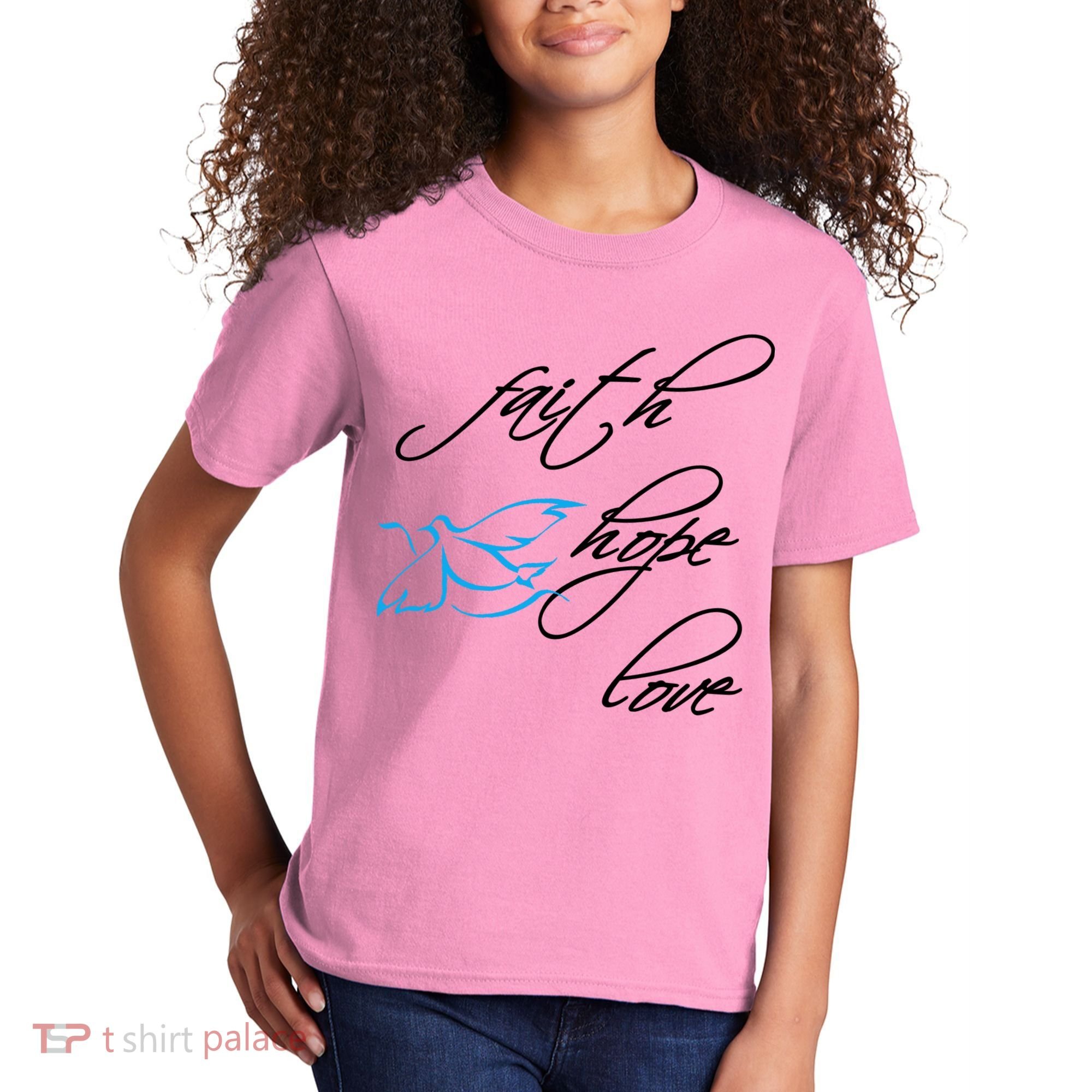 Faith Hope Love Spiritual Tee Kids T-Shirt